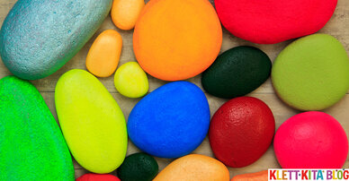 Stein-Kunst – Bodenbilder legen mit kreativ bemalten Steinen