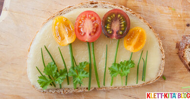 Ein Garten auf dem Käsebrot