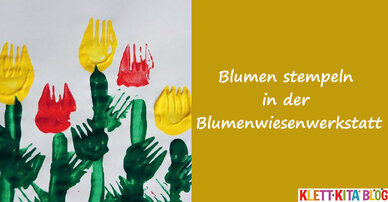 Blumen stempeln in der Blumenwiesenwerkstatt