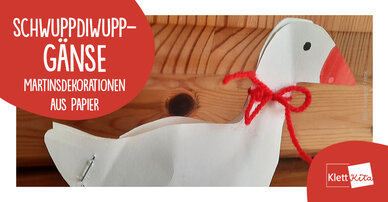 Schwuppdiwupp-Gänse – Schnelle Martinsdekorationen aus Papier