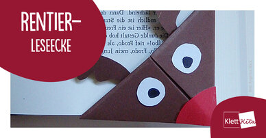 Rentier-Leseecke – Ein Lesezeichen im Origami-Stil falten