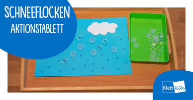 Schneeflocken - Aktionstablett