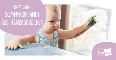 Sommergirlande aus Handabdrücken — Kreatividee