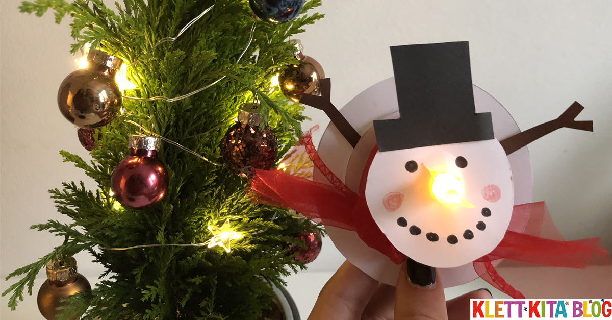 Mister Snow mit der leuchtenden Nase – Eine lustige Winterdekoration für die Adventszeit