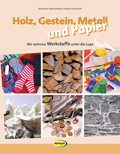 Cover Holz, Gestein, Metall und Papier