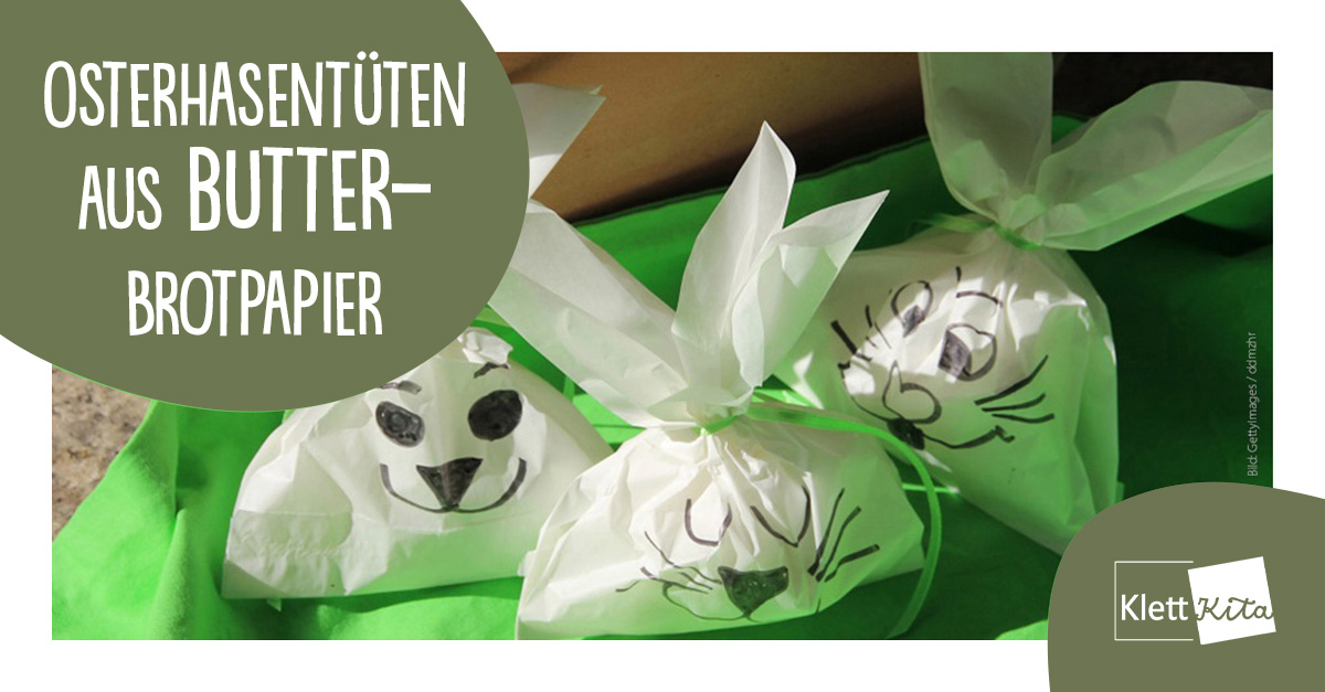 Osterhasentüte aus Butterbrotpapier – Eine genial schnelle Verpackung für kleine Ostergeschenke 