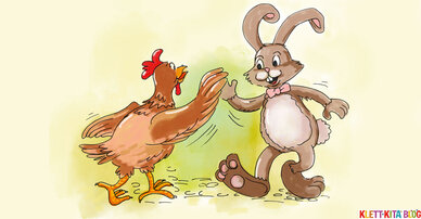 Fingerspiel für die Osterzeit: Das Huhn und der Osterhase