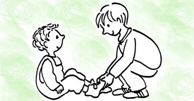 Kurze Spielideen für die Kita: Jacke, Mütze, Schal anziehen